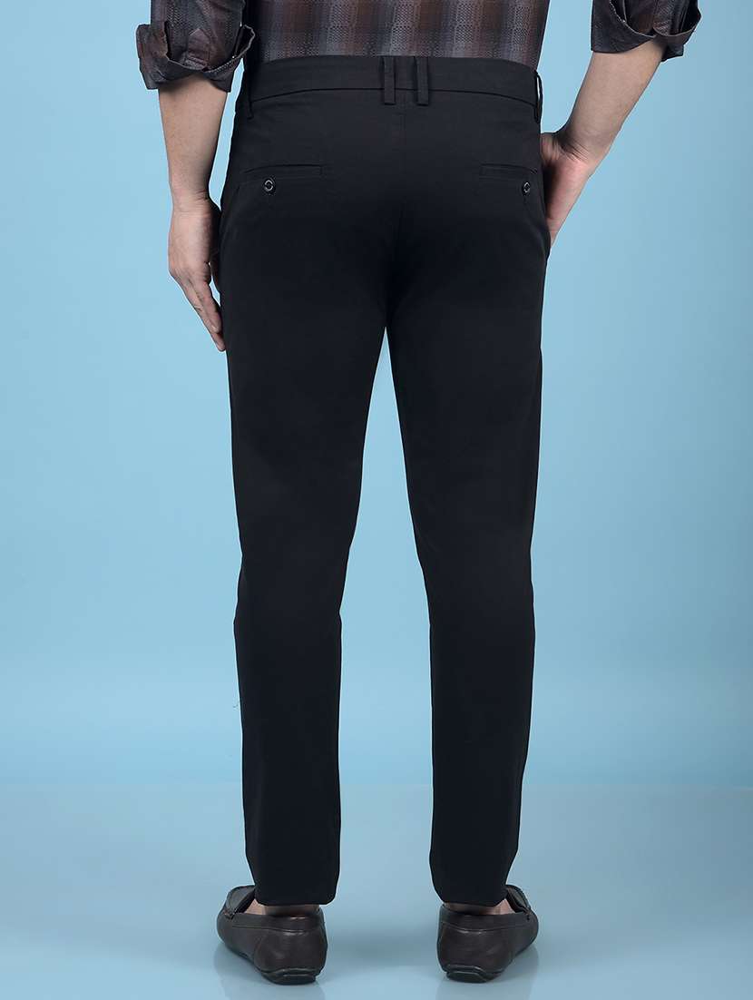 men solid mid rise chinos casual trouser - 21750675 -  Standard Image - 3