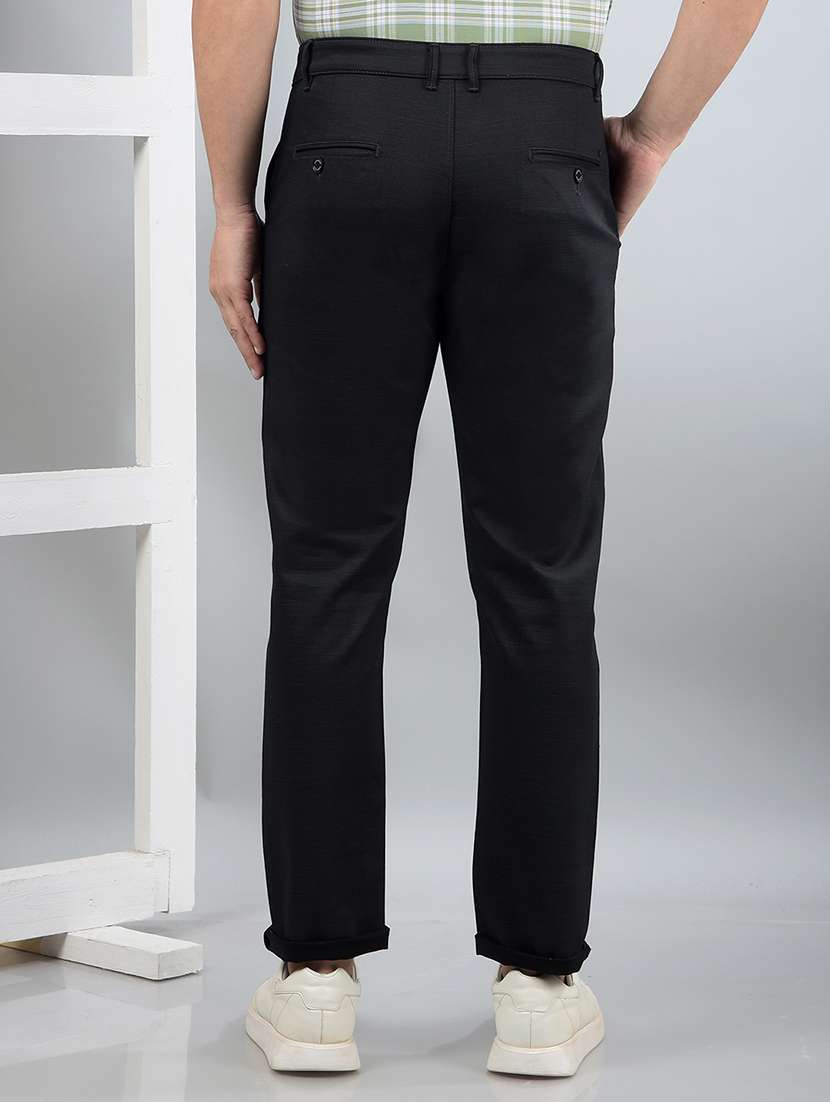 men solid mid rise chinos trouser - 21750680 - Standard Image - 3