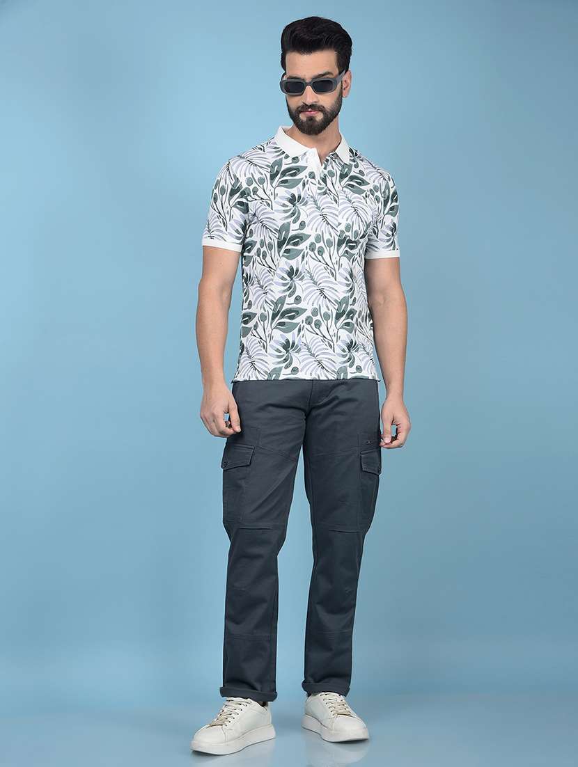 men solid mid rise regular fit cargo - 21750687 -  Standard Image - 5