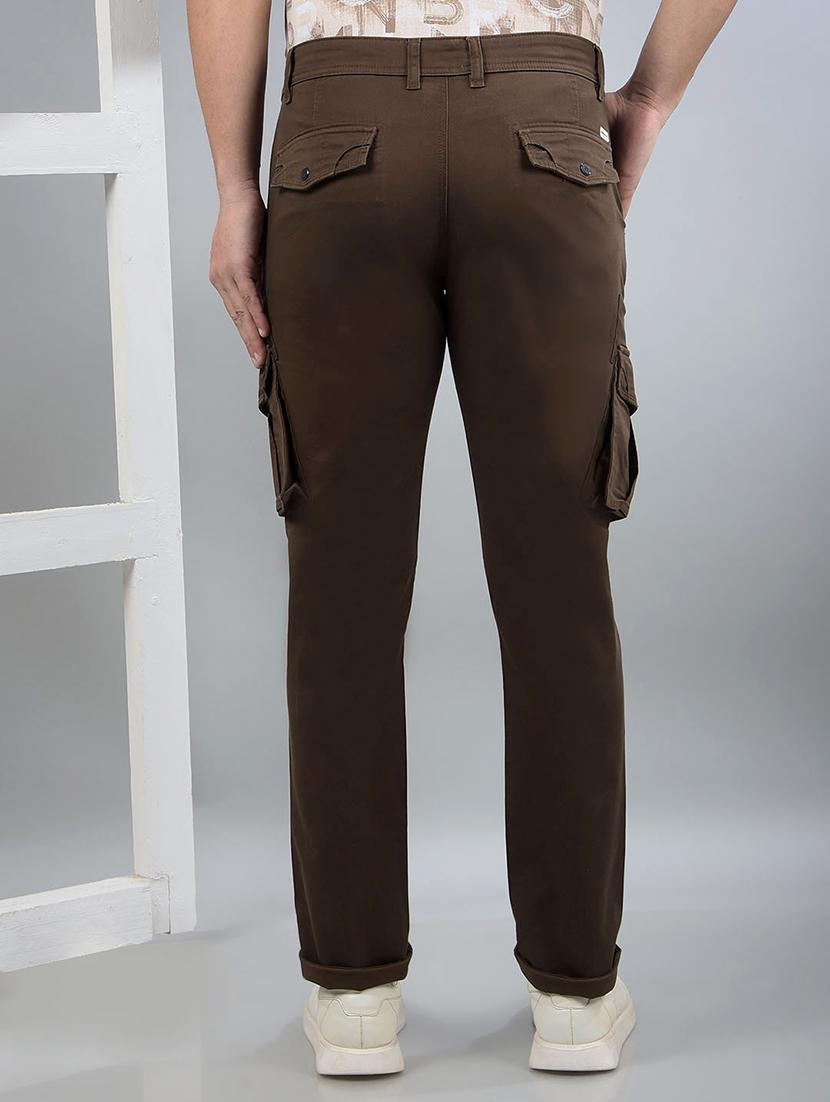 men solid mid rise regular fit cargo - 21750688 - Standard Image - 3