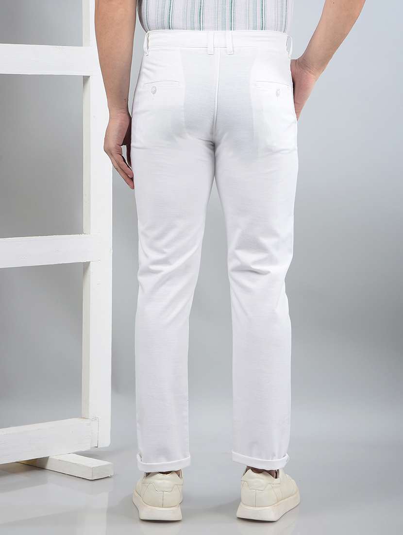 men solid mid rise chino trouser  - 21750695 -  Standard Image - 3