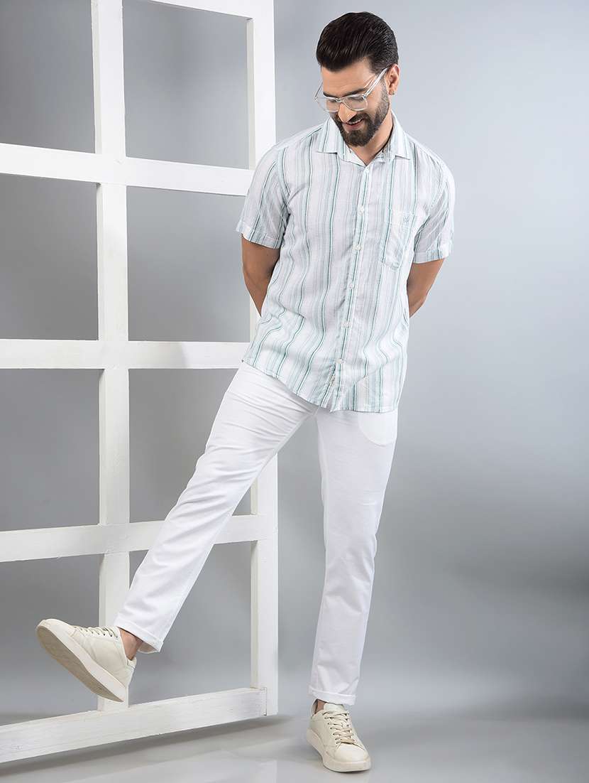 men solid mid rise chino trouser  - 21750695 -  Standard Image - 5