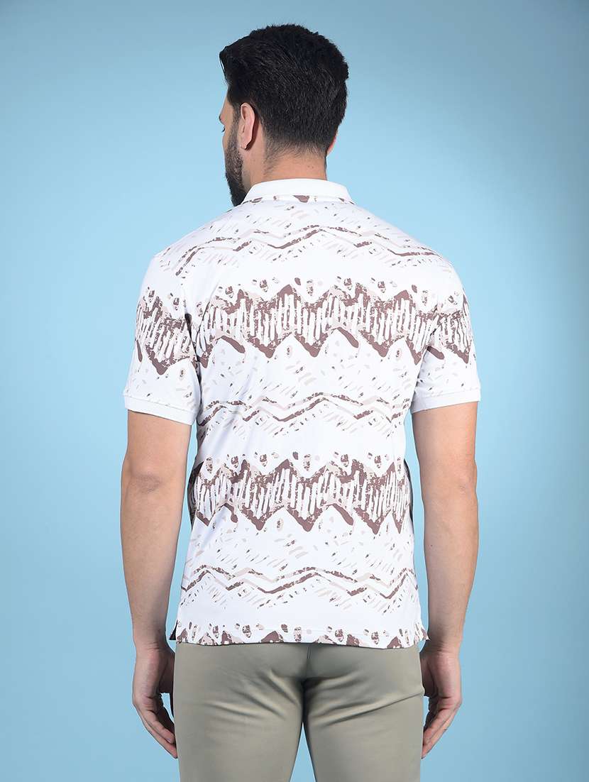 men all over print half sleeve polo t-shirt - 21750705 - Standard Image - 3