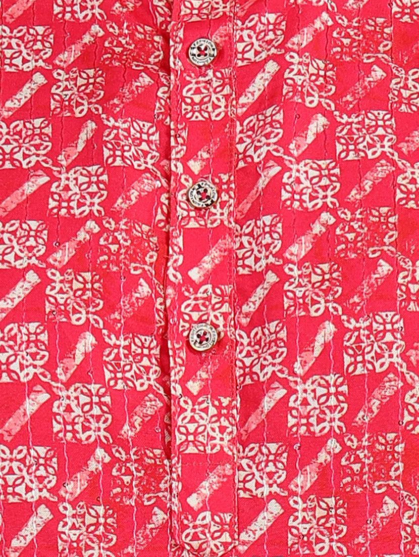 men printed mandarin neck long kurta - 21750733 - Standard Image - 5