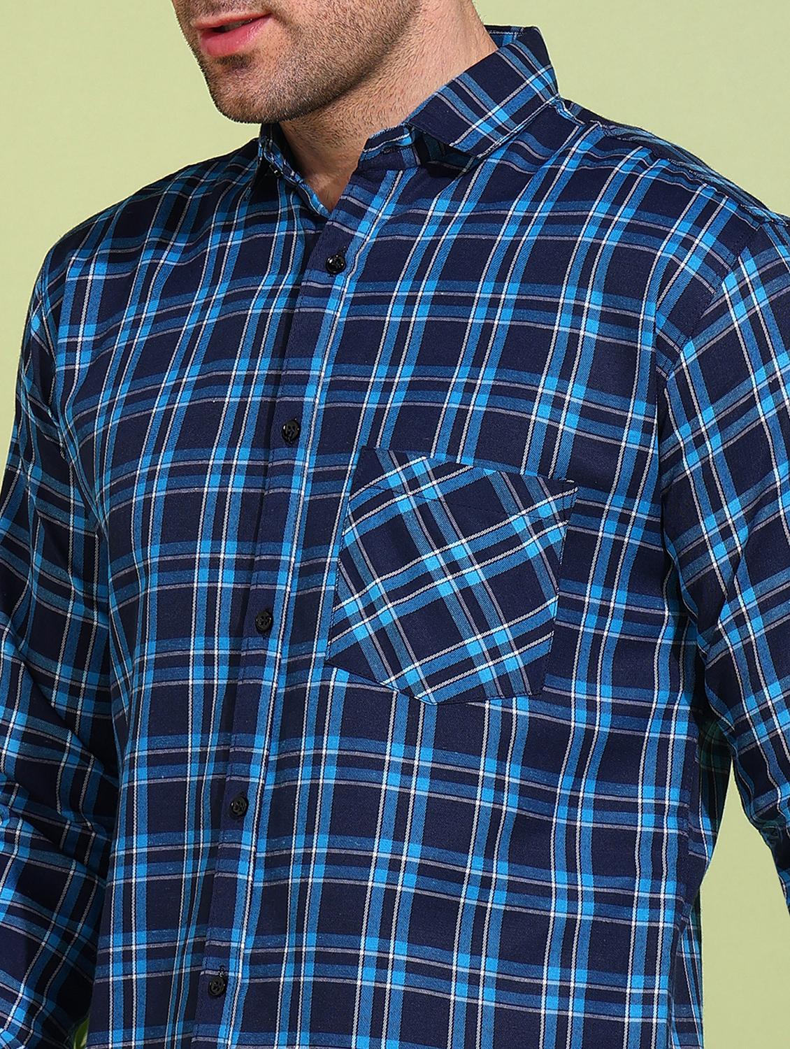 men checkered long sleeve regular fit casual shirt - 21750752 - Standard Image - 5