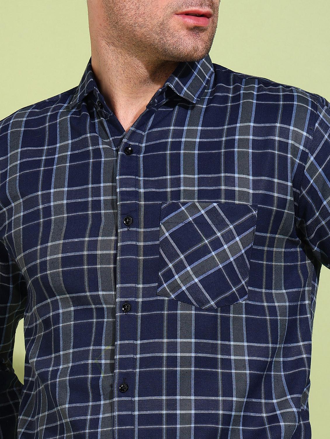 men checkered long sleeve regular fit casual shirt - 21750753 - Standard Image - 5