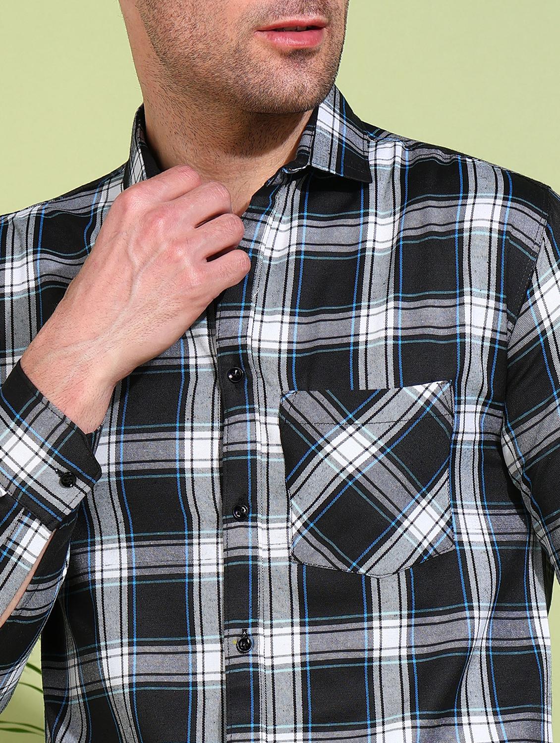 men checkered long sleeve regular fit casual shirt - 21750755 - Standard Image - 5