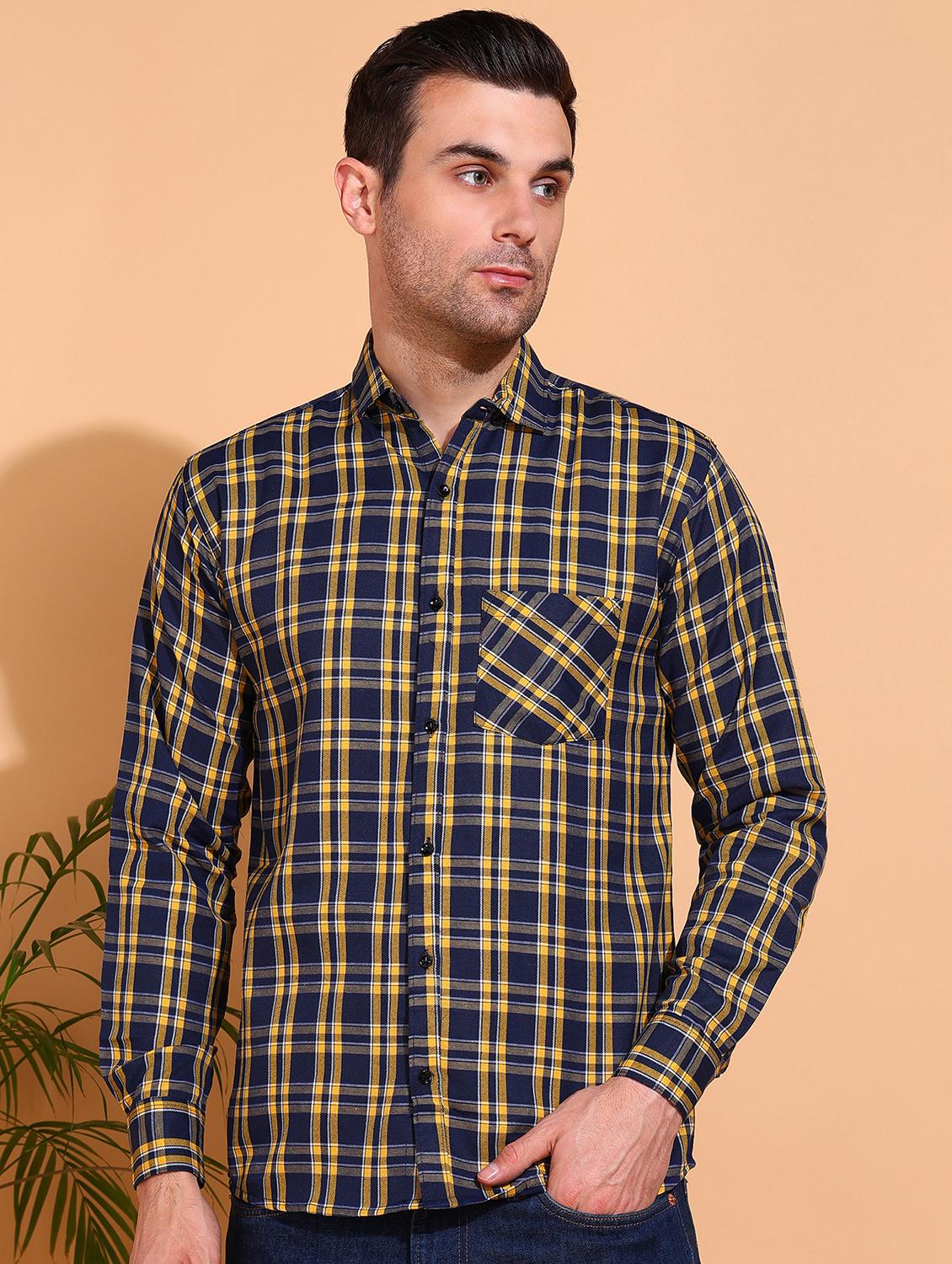 men checkered long sleeve regular fit casual shirt - 21750759 - Zoom Image - 0