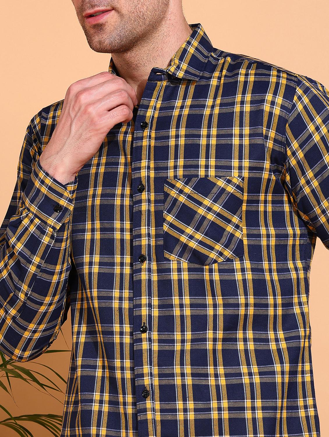men checkered long sleeve regular fit casual shirt - 21750759 - Standard Image - 5