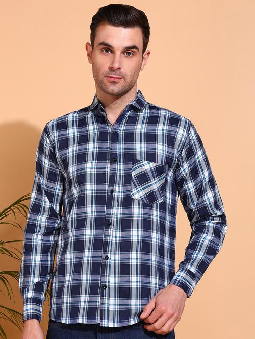 men checkered long sleeve regular fit casual shirt - 21750764 - Standard Image - 0