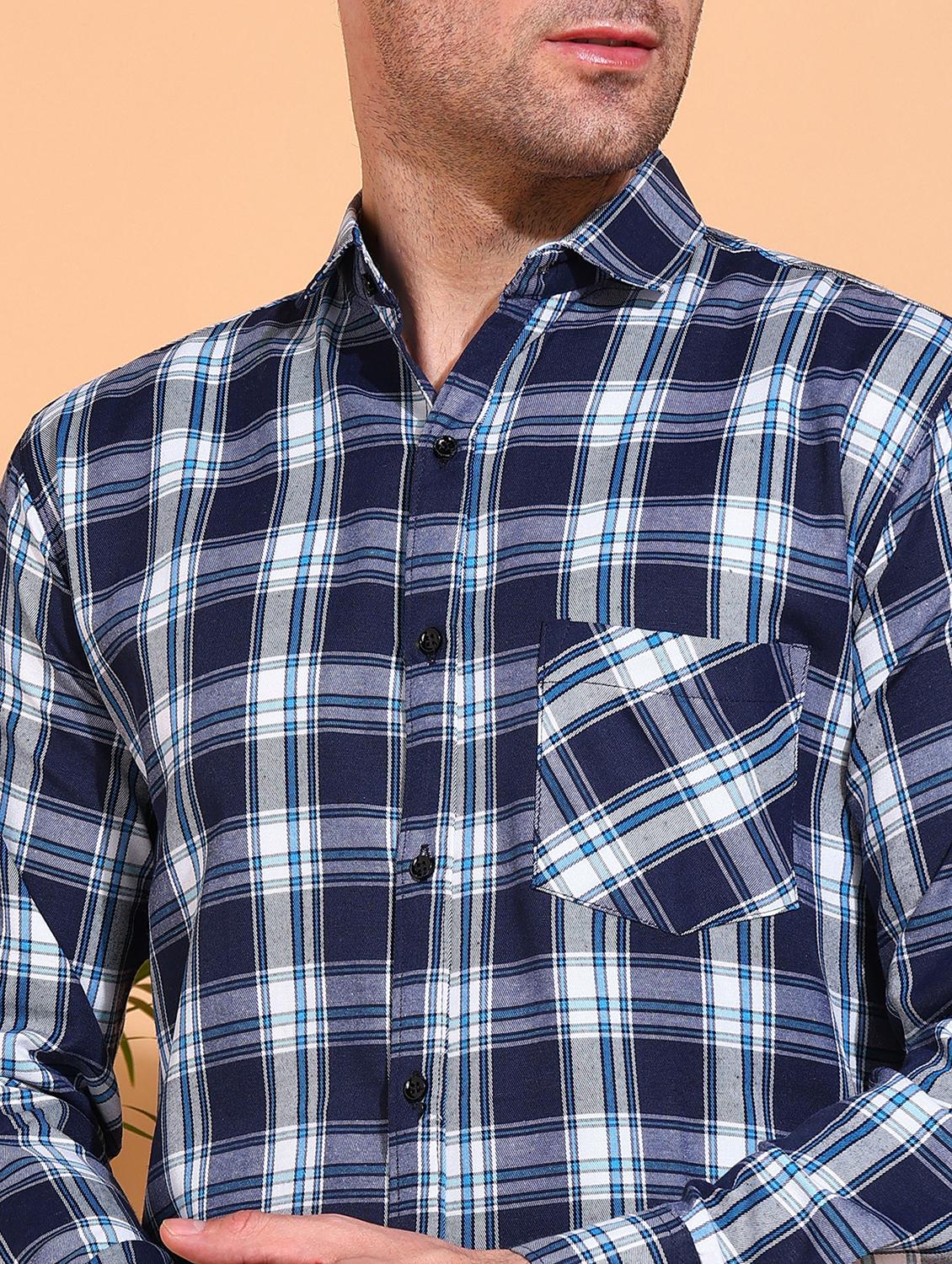 men checkered long sleeve regular fit casual shirt - 21750764 - Standard Image - 5