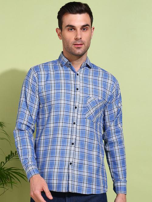 men checkered long sleeve regular fit casual shirt - 21750768 - Standard Image - 0