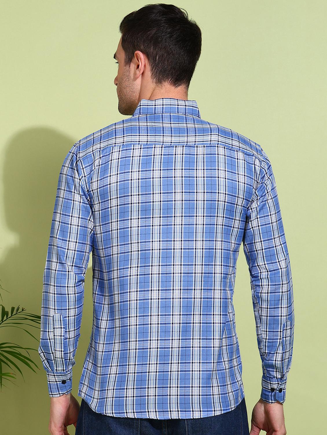 men checkered long sleeve regular fit casual shirt - 21750768 - Standard Image - 3