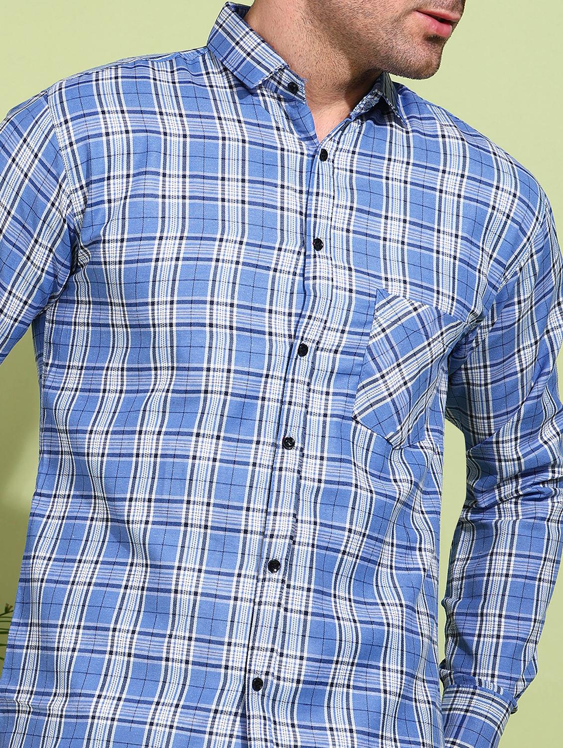 men checkered long sleeve regular fit casual shirt - 21750768 - Standard Image - 5