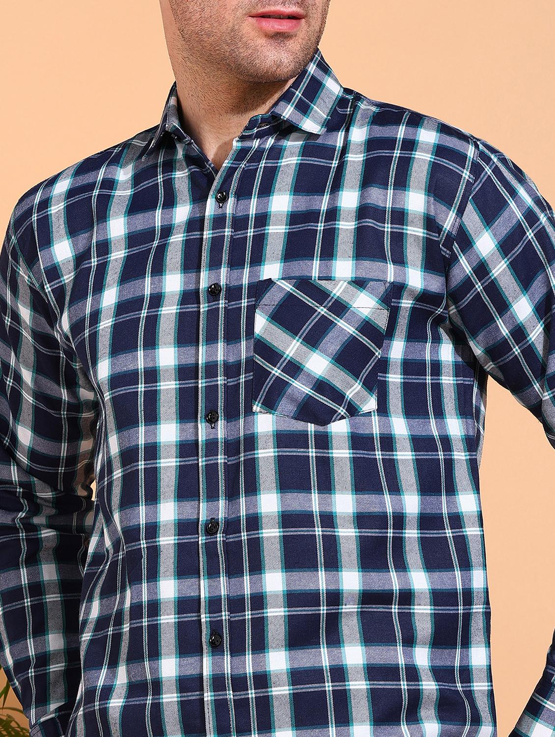 men checkered long sleeve regular fit casual shirt - 21750769 - Standard Image - 5