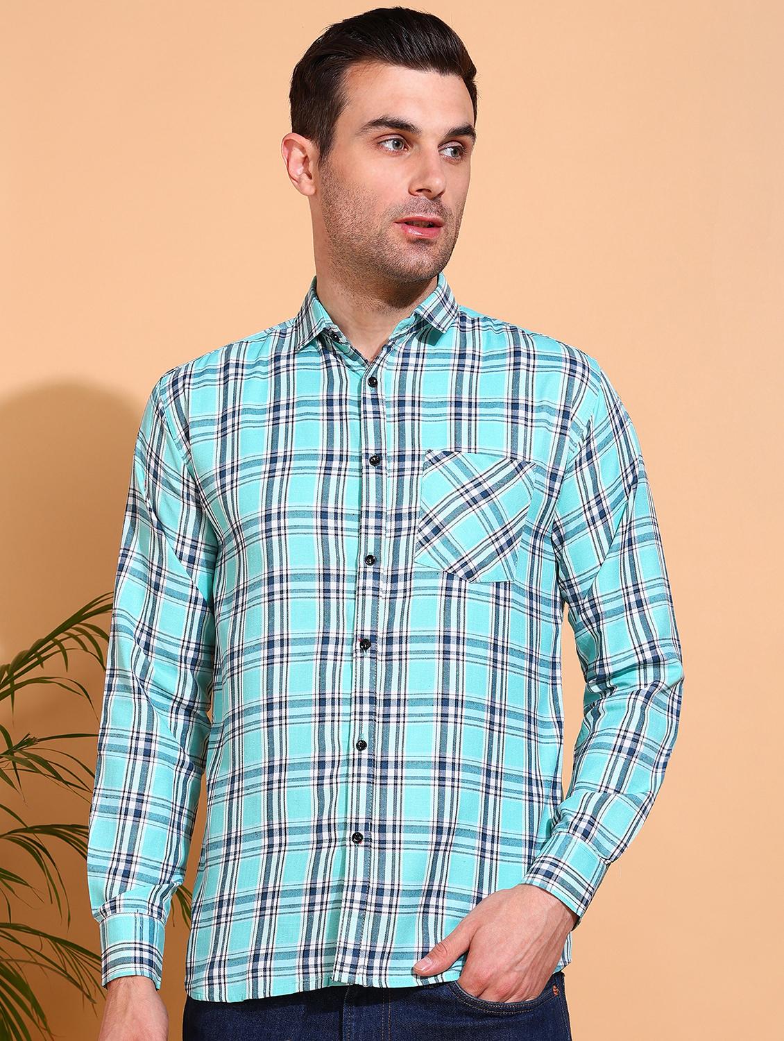 men checkered long sleeve regular fit casual shirt - 21750771 - Zoom Image - 0