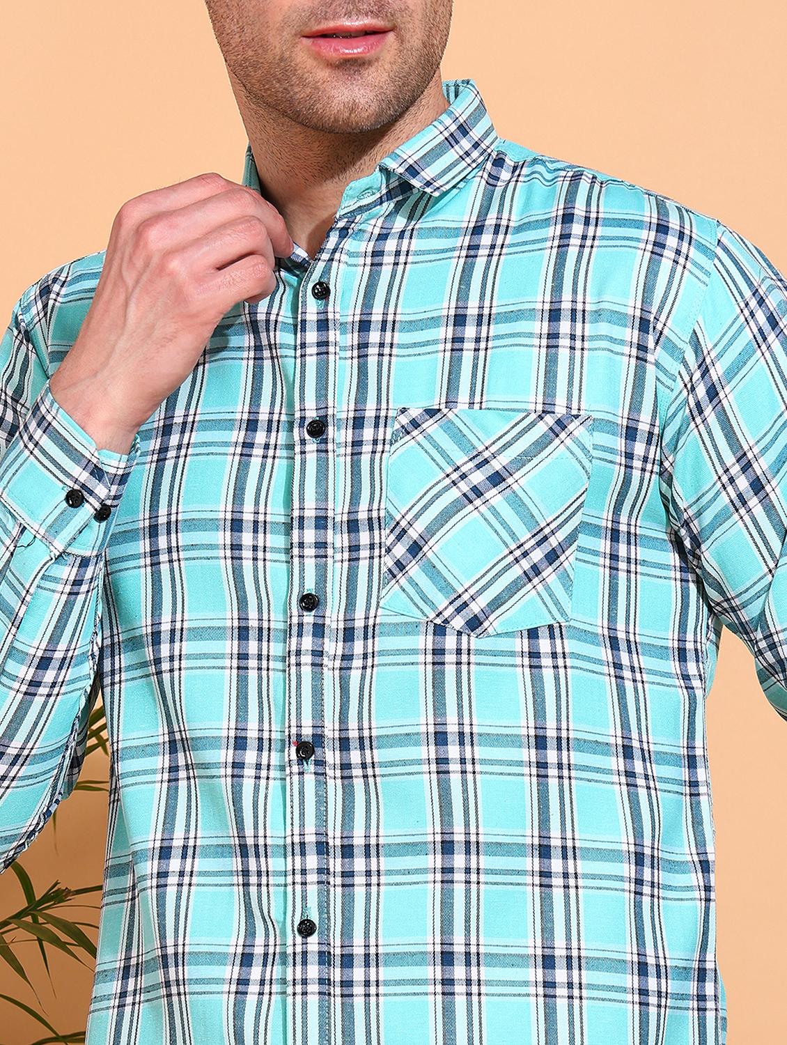 men checkered long sleeve regular fit casual shirt - 21750771 - Standard Image - 5
