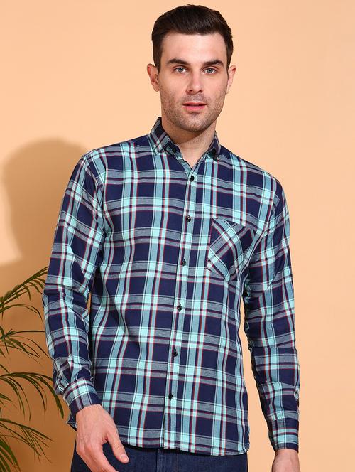 men checkered long sleeve regular fit casual shirt - 21750773 - Standard Image - 0