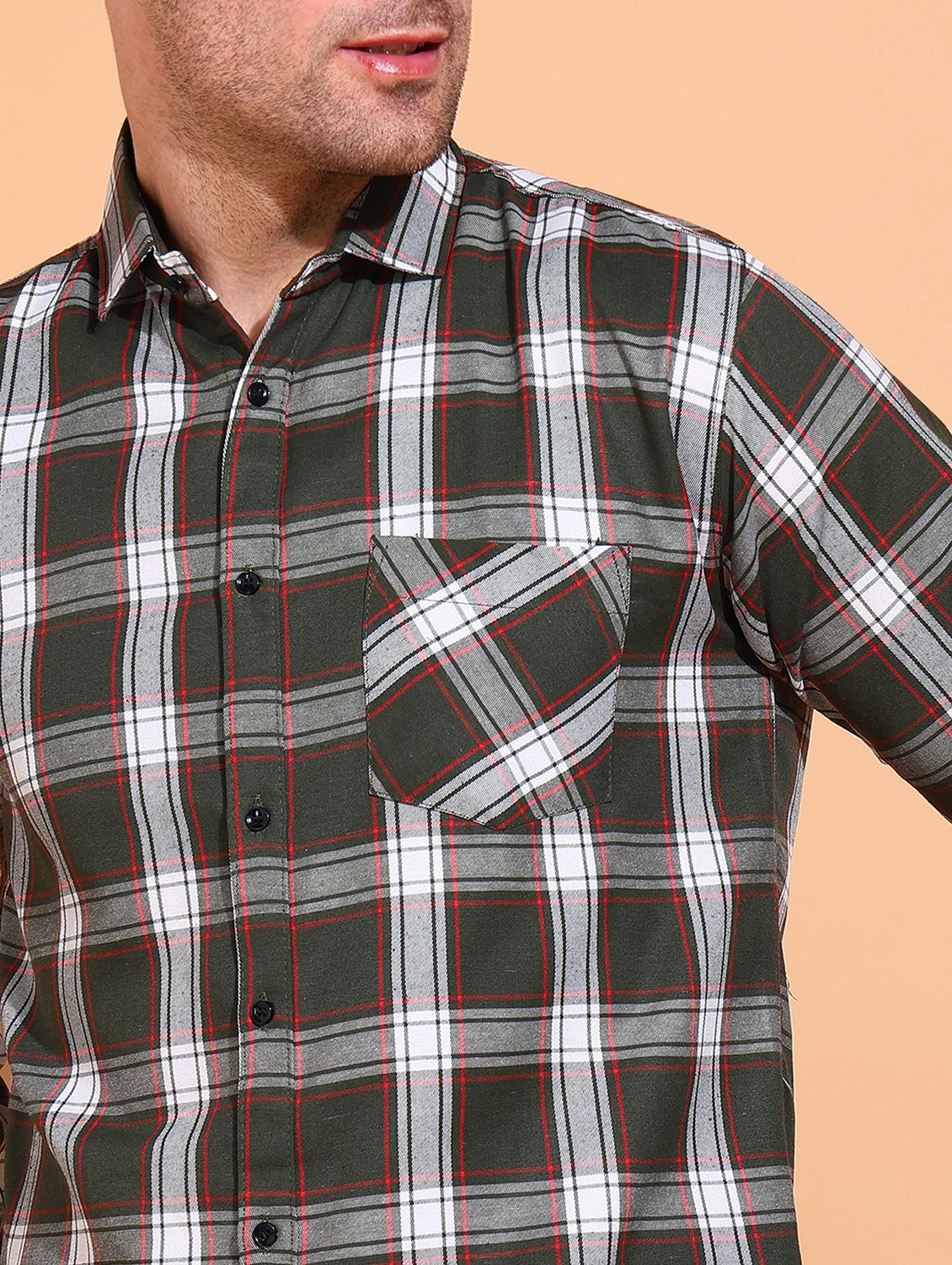 men checkered long sleeve regular fit casual shirt - 21750775 - Standard Image - 5