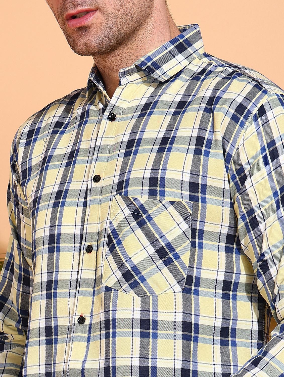 men checkered long sleeve regular fit casual shirt - 21750777 - Standard Image - 5