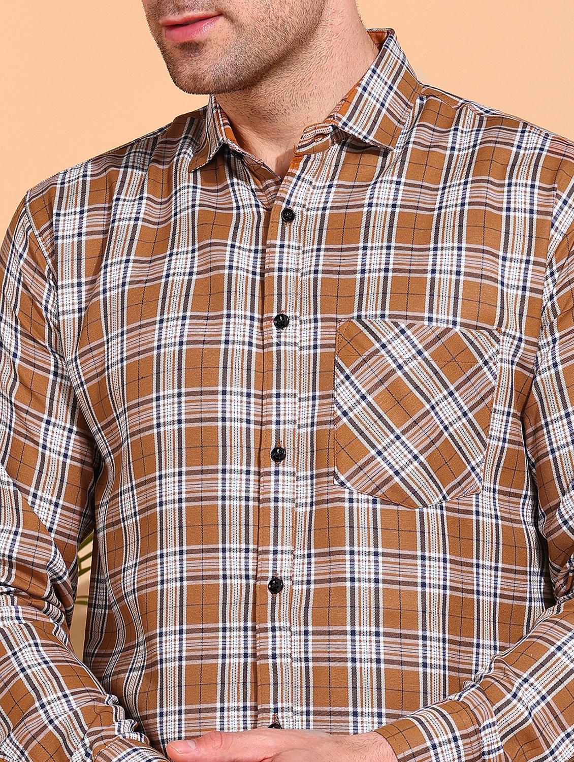 men checkered long sleeve regular fit casual shirt - 21750778 - Standard Image - 5