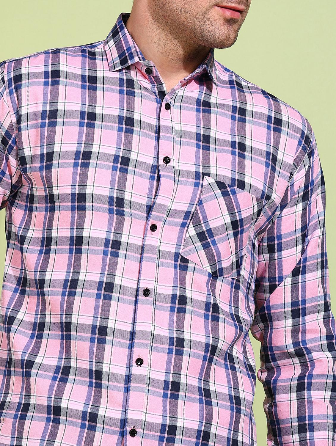 men checkered long sleeve regular fit casual shirt - 21750780 - Standard Image - 5