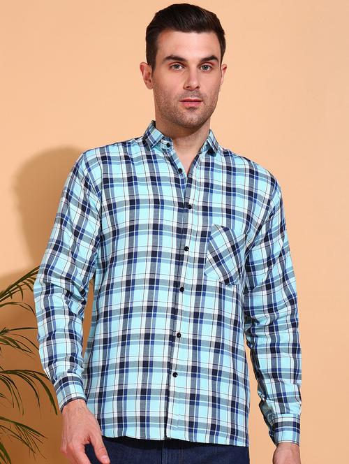 men checkered long sleeve regular fit casual shirt - 21750781 - Standard Image - 0