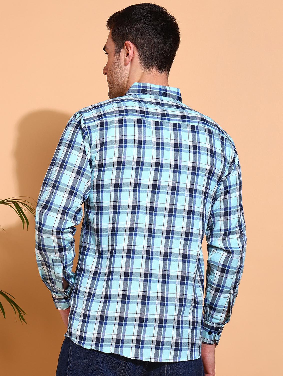 men checkered long sleeve regular fit casual shirt - 21750781 - Standard Image - 3