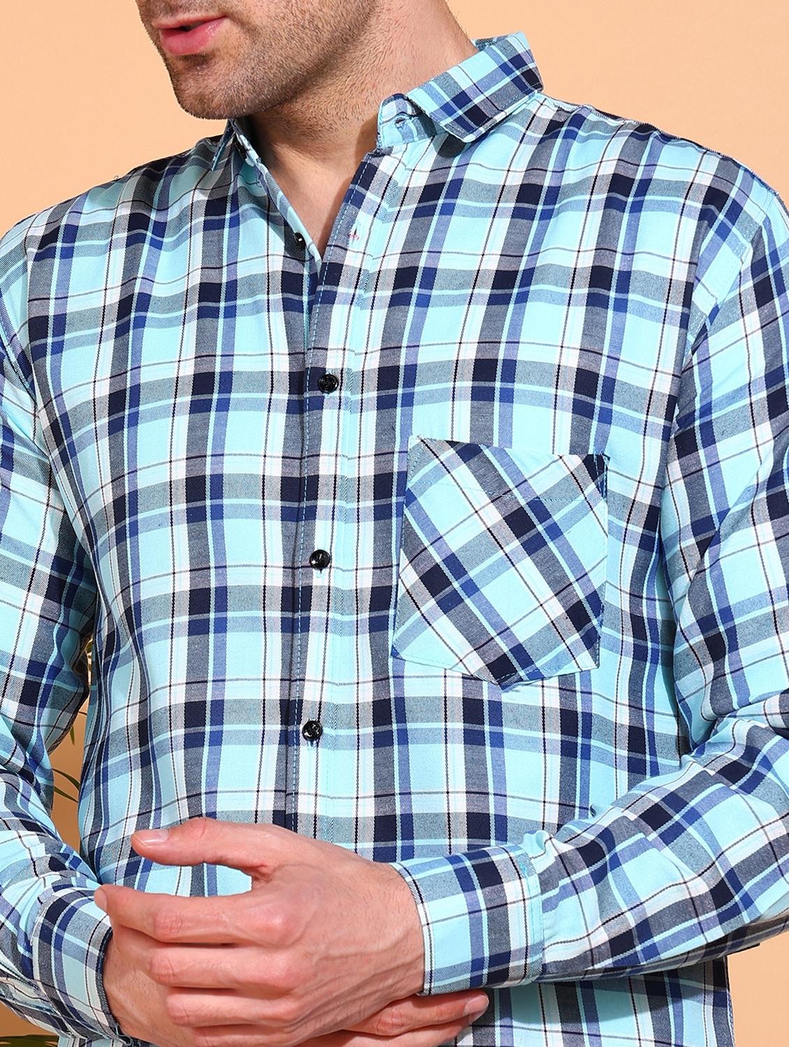 men checkered long sleeve regular fit casual shirt - 21750781 - Standard Image - 5