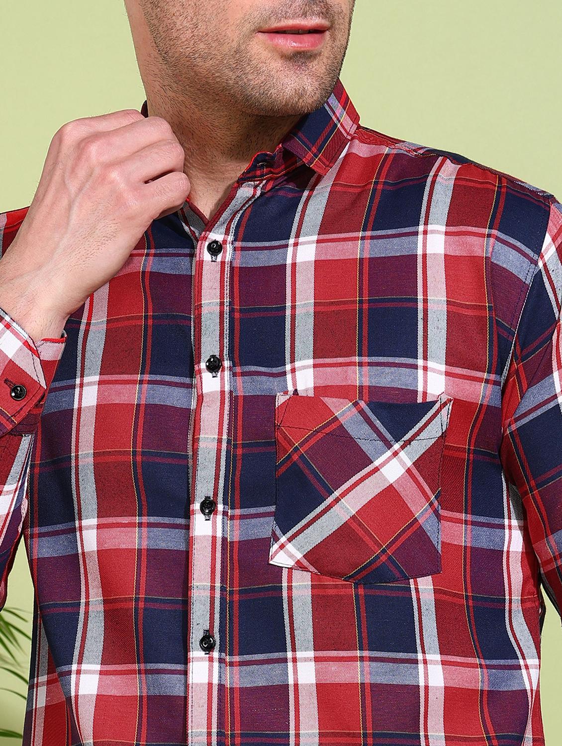 men checkered long sleeve regular fit casual shirt - 21750784 - Standard Image - 5