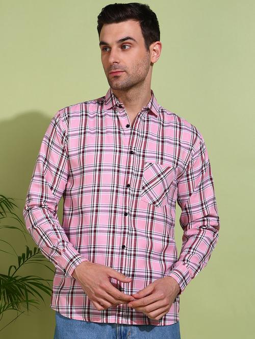 men checkered long sleeve regular fit casual shirt - 21750789 -  Standard Image - 0
