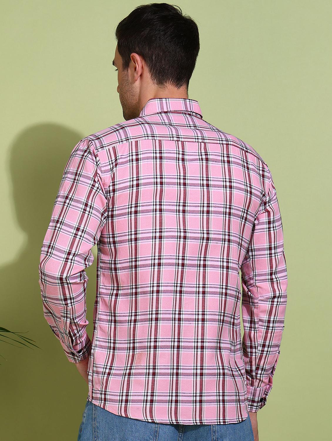 men checkered long sleeve regular fit casual shirt - 21750789 - Standard Image - 3