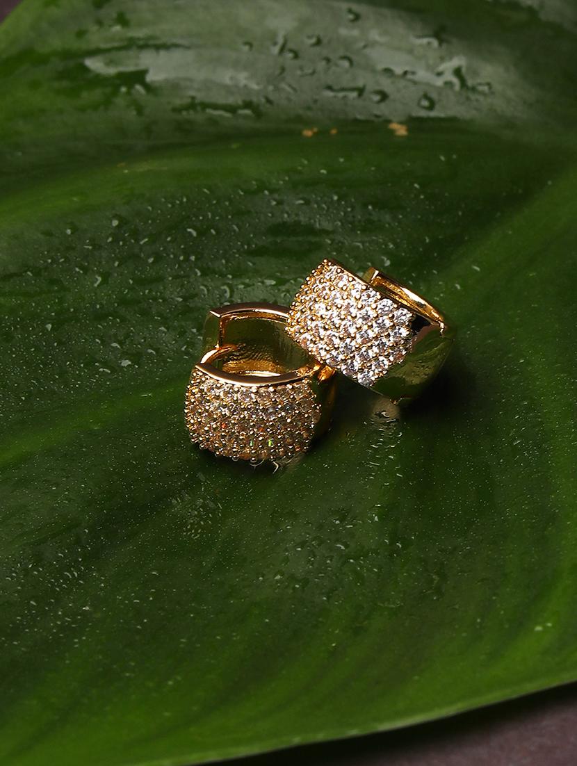 women stone studded hoop earrings - 21750801 - Zoom Image - 0