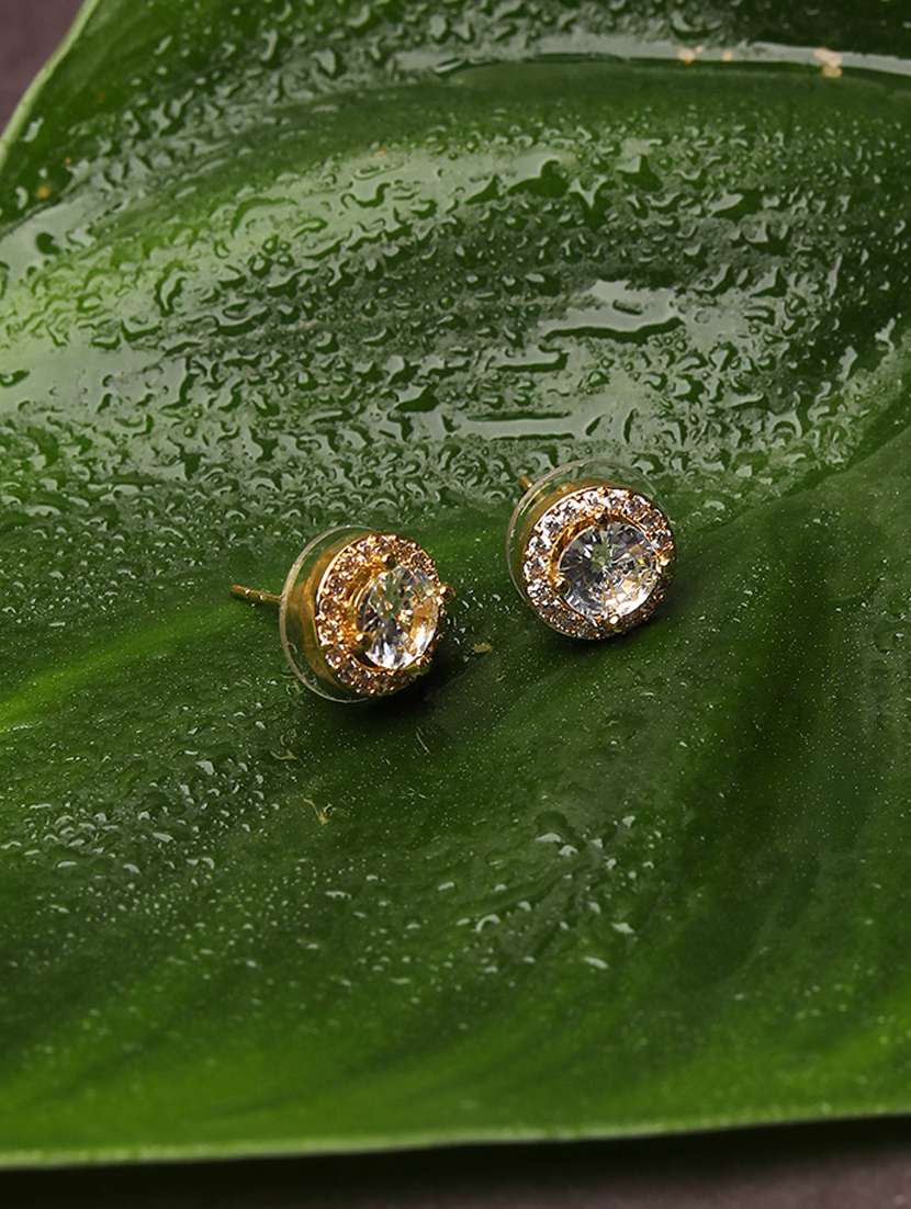 women stone studded stud earring