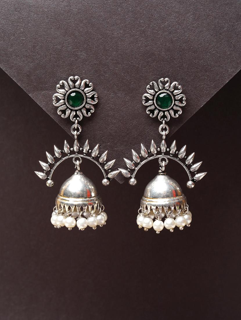 women oxidized jhumka earrings - 21750812 -  Zoom Image - 0