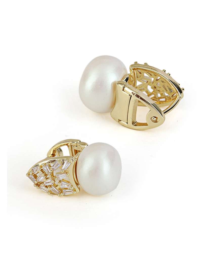 women stone studded drop earrings - 21750820 -  Standard Image - 3