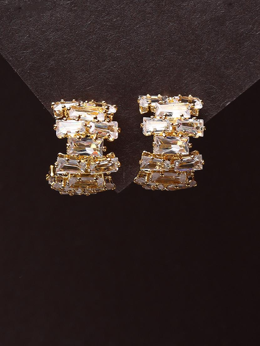 women stone studded hoop earrings - 21750837 - Zoom Image - 0