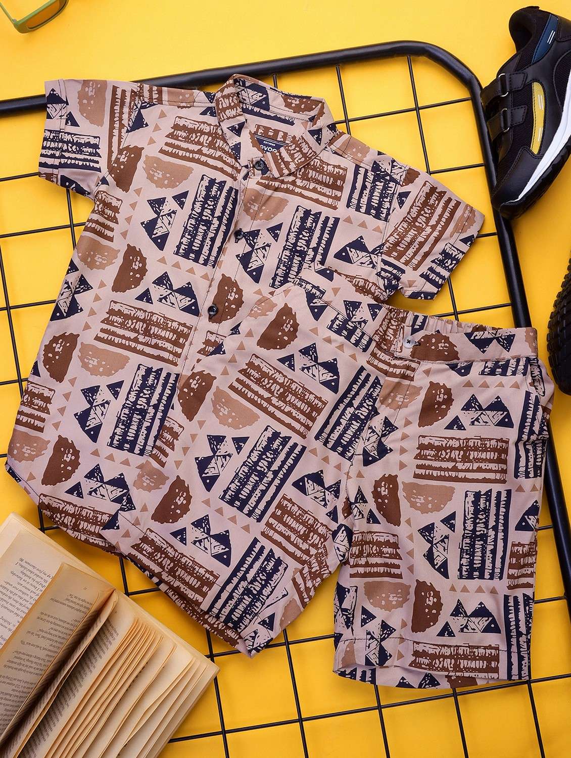 boys printed short sleeves co-ords set