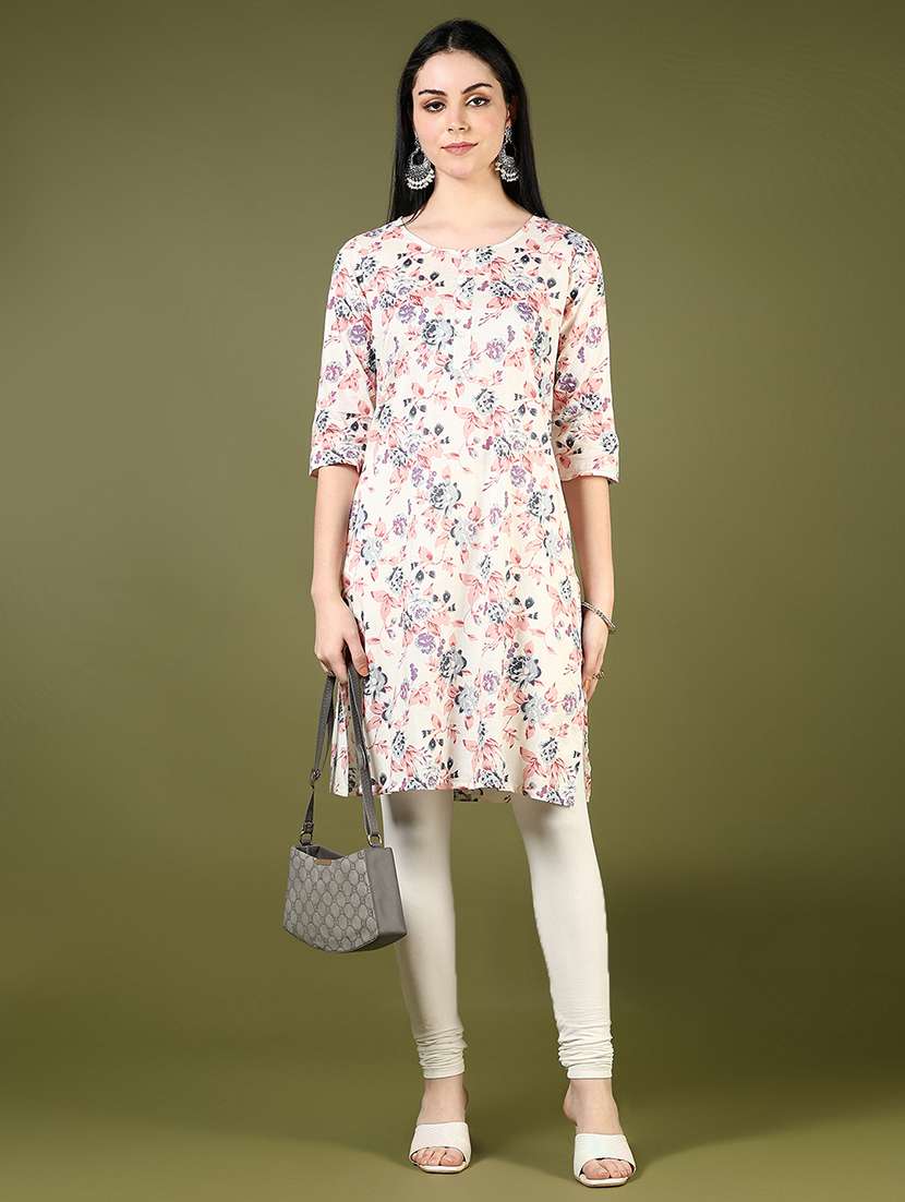 off white rayon straight kurta - 21753383 -  Standard Image - 3