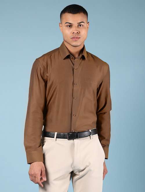 men solid long sleeve regular fit formal shirt - 21753437 -  Standard Image - 0