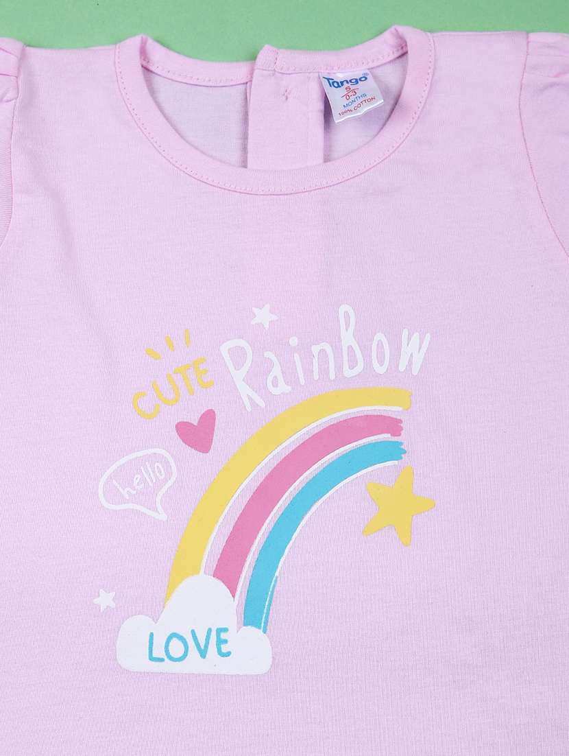 girls pack of 2 printed t-shirt & bloomer twin set - 21753485 -  Standard Image - 3