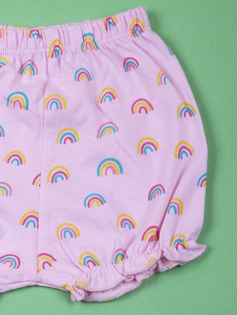 girls pack of 2 printed t-shirt & bloomer twin set - 21753485 -  Standard Image - 5