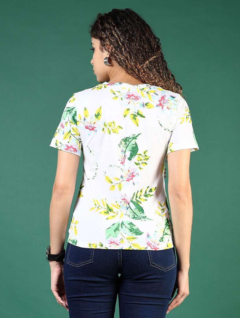 women floral print short sleeve regular t-shirt - 21753579 -  Standard Image - 3