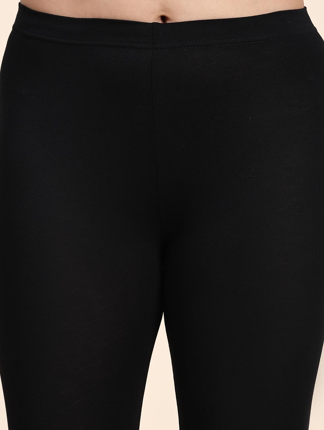 women pack of 2 solid mid rise legging - 21760434 - Standard Image - 3