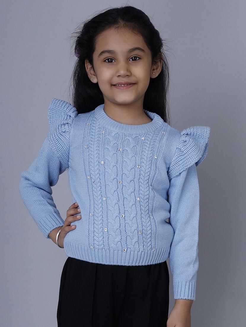 girls self designed long sleeves sweater - 21761922 - Zoom Image - 0