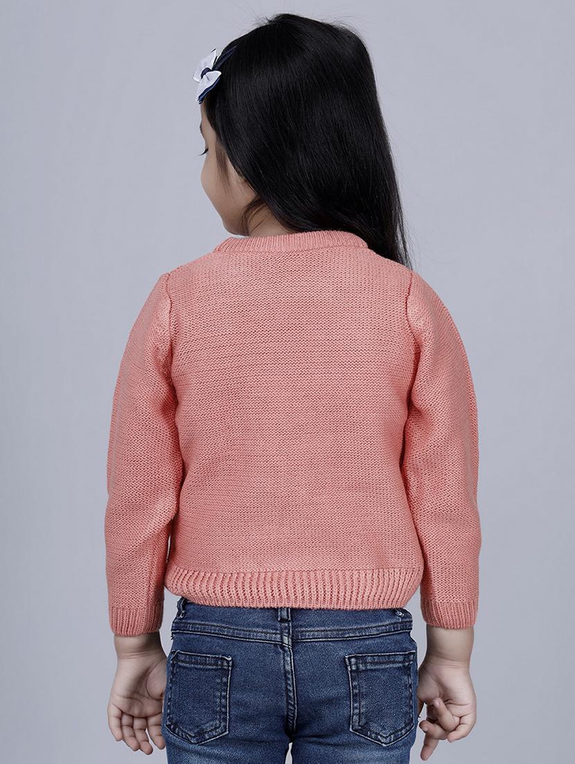 girls self designed long sleeves sweater - 21761923 - Standard Image - 3