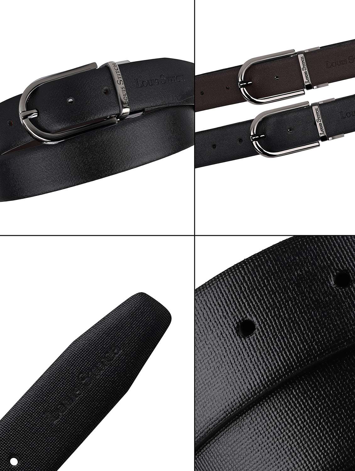 men pin buckle reversible leather belt - 21762052 -  Standard Image - 5