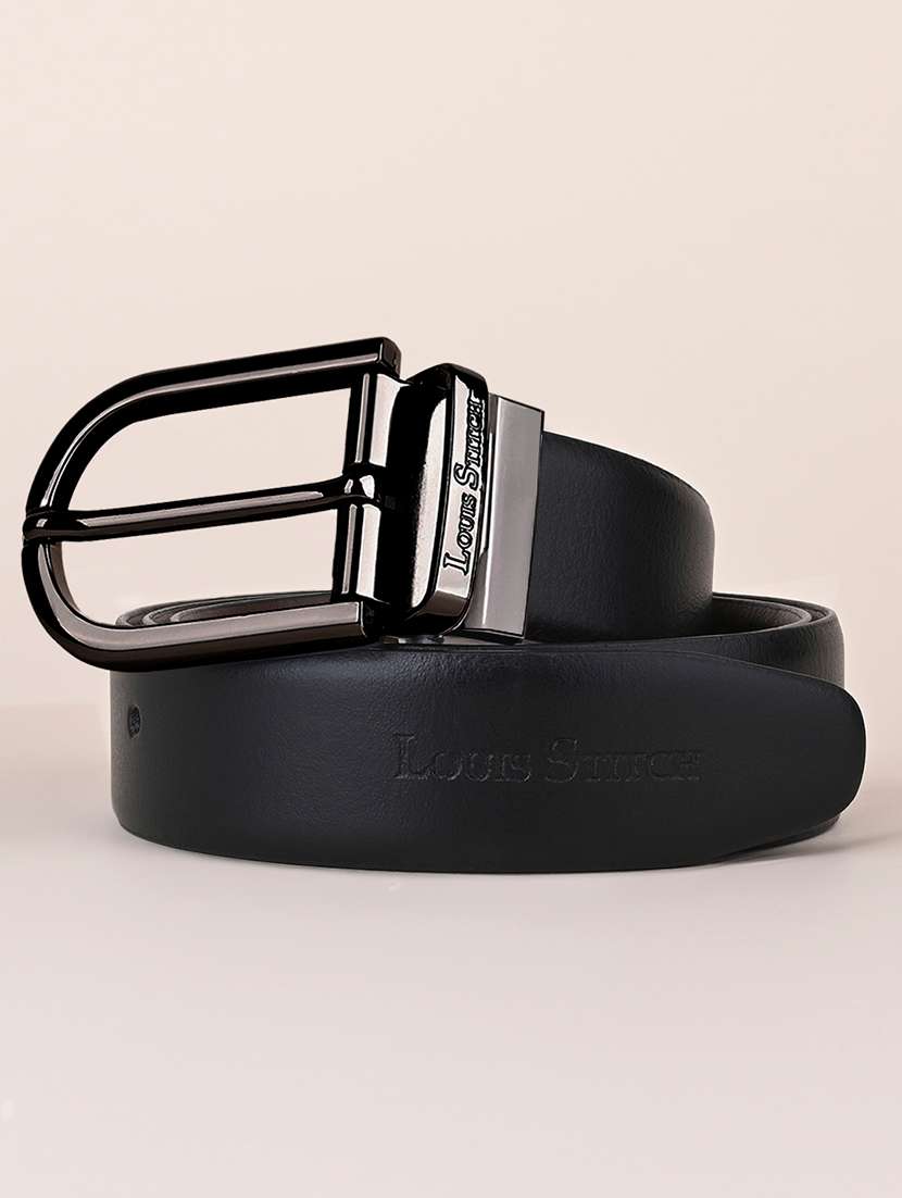 men pin buckle reversible leather belt