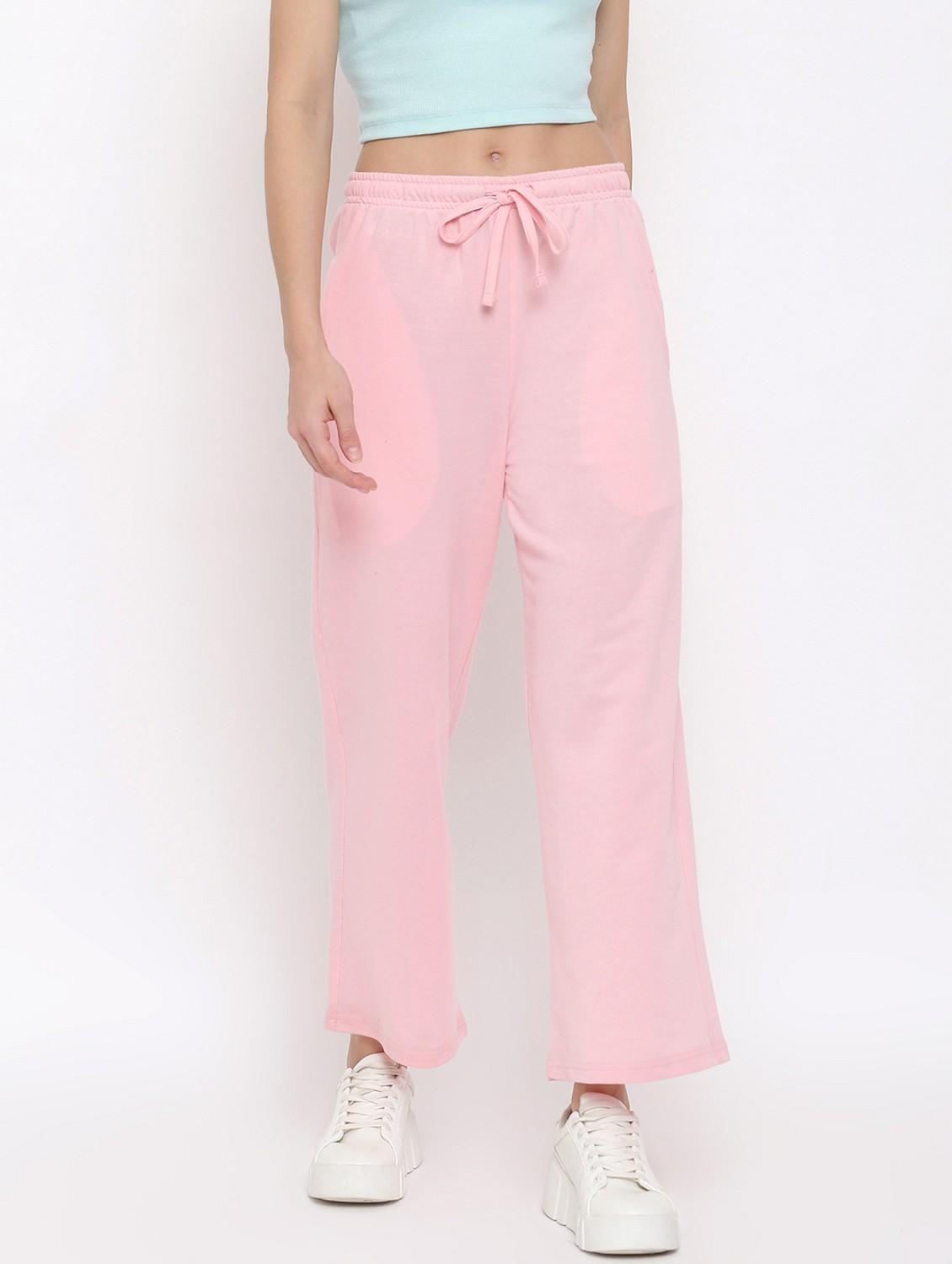 women solid mid rise track pant - 21762223 -  Zoom Image - 0