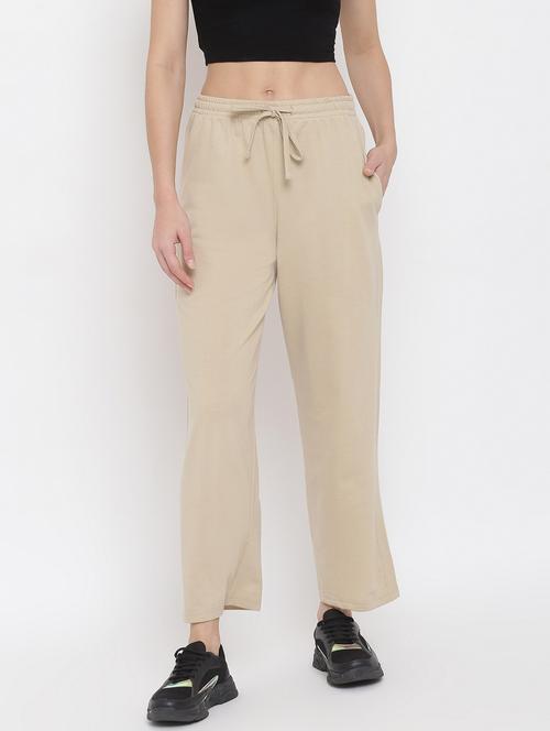 women solid mid rise track pant - 21762225 -  Standard Image - 0